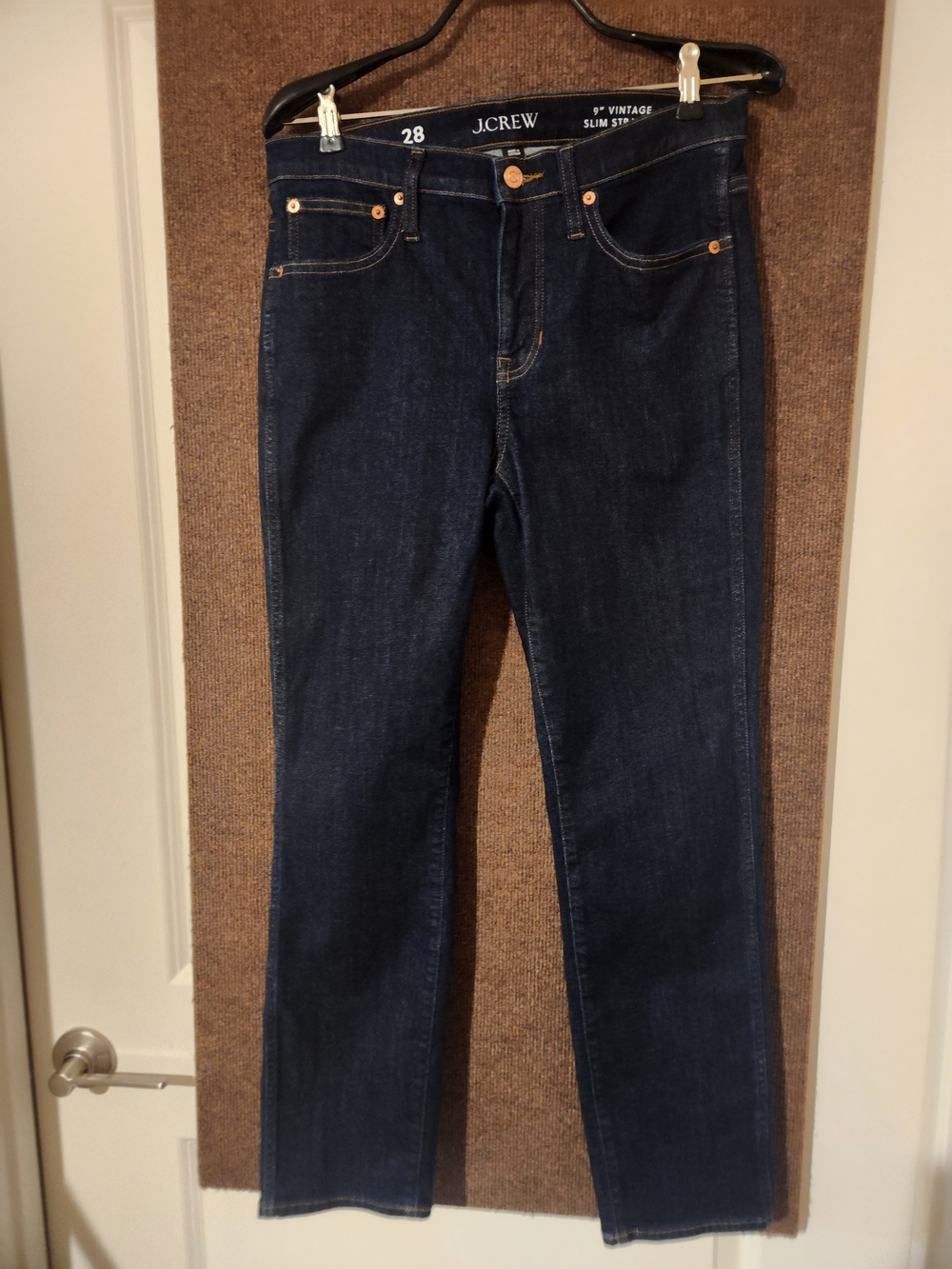 J. Crew Dark Indigo Straight-Leg Jeans